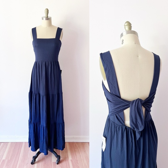 INC International Concepts Deep Blue Maxi Dress - Picture 1 of 6